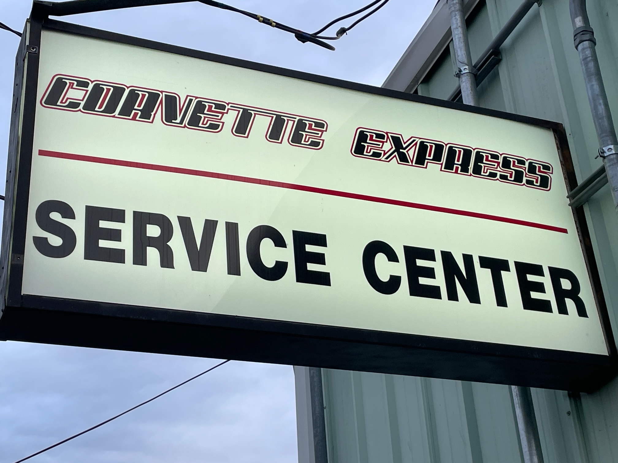 Corvette Express Service Center Sign